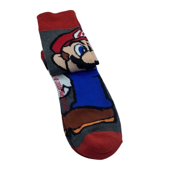 Super Mario Crew Socks By Bioworld Mens Size 10-13 Age 14+ NEW - Picture 1 of 4